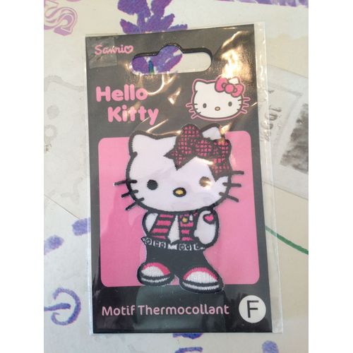Écusson Patch Thermocollant Hello Kitty Pantalon Bretelles