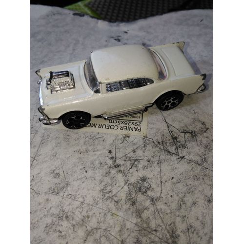 Voiture Miniature Majorette Chevy 57 N 223 Ech 1/64blanche-Majorette