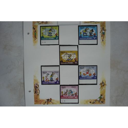 Lot De 6 Timbres Dominica Coupe Du Monde De Football Espana 1982