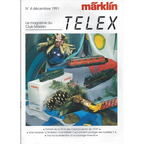 [ Train / Trains / Locomotive / Locomotives Miniature / Miniatures ] Märklin Telex N° 4 ( Décembre 1991 ) : Le Magazine Du Club Märklin
