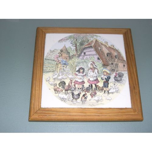 Carreau De Faïence Illustré D'un Dessin De Robida Emilie
