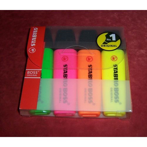 Stabilo Étui De 4 Surligneur Boss Original