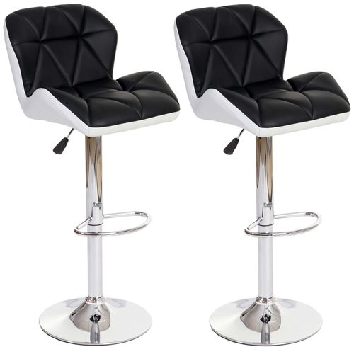 2x Tabouret De Bar Hamilton, Chaise De Comptoir, Bois, Similicuir, Rotatif   Anthracite