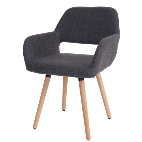 Chaise De Salle À Manger Altena Ii, Fauteuil, Design Rétro Des Années 50   Tissu, Gris