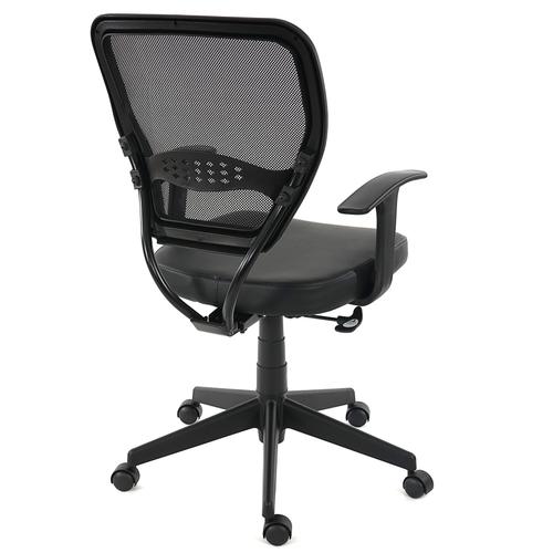 Fauteuil/chaise de bureau Seattle, charge 150kg, similicuir ~ noir, avec  accoudoirs