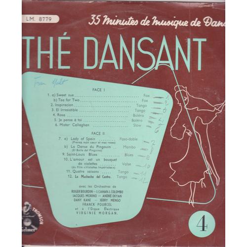 25 Cm Lp  Thé Dansant N°4   35 Minutes De Musique De Danse