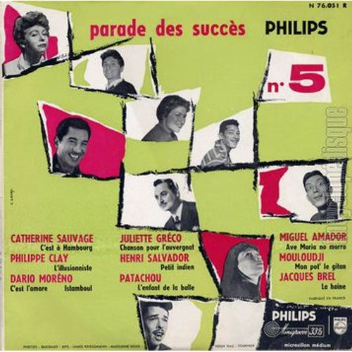 Lp 25 Cm  Parade Des Succès Philips N°5