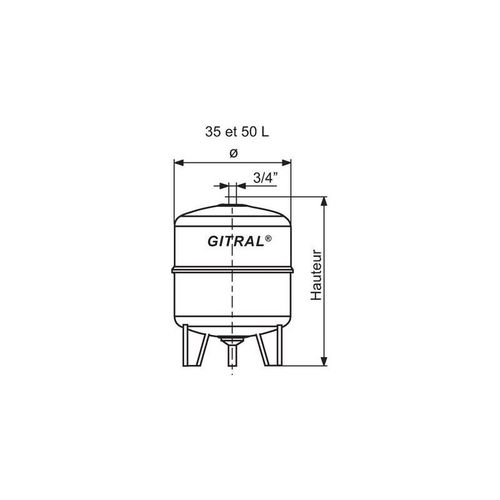 Vase d'expansion - 418, 50 L, 1.5, 577