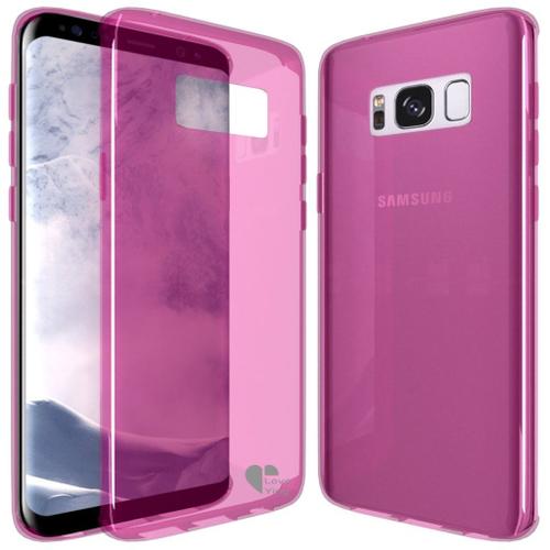 Housse Galaxy S8, Etui Housse Coque De Protection Ultra Fine Silicone  Tpu Gel Pour Samsung Galaxy S8 (Jelly - Rose)