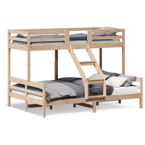 Vidaxl Lit Superposé Sans Matelas 80x200/140x200 Cm Bois Massif