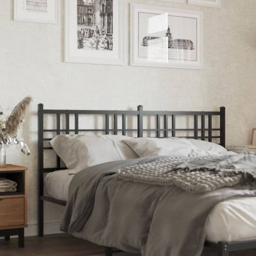 Vidaxl Tête De Lit Métal Noir 160 Cm