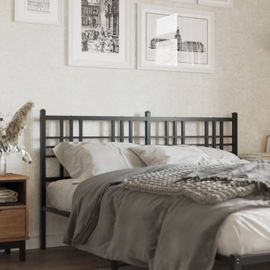 Vidaxl Tête De Lit Métal Noir 160 Cm