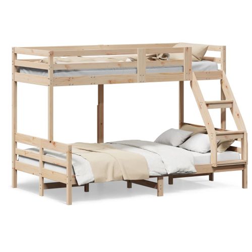 Vidaxl Lit Superposé 80x200/120x200 Cm Bois De Pin Massif