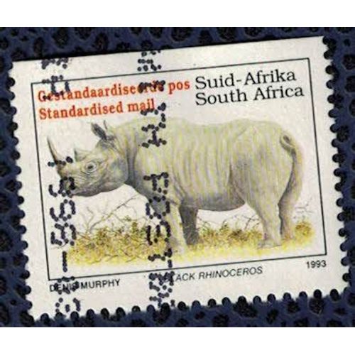 Afrique Du Sud 1993 Oblitéré Used Animaux Sauvages Diceros Bicornis Rhinocéros Noir Su