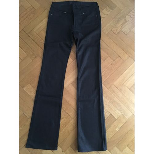 Jean Denimood Coton Enduit Noir Taille 29