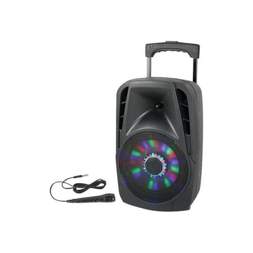 LOTRONIC Party 8LED - Enceinte sans fil Bluetooth - Noir