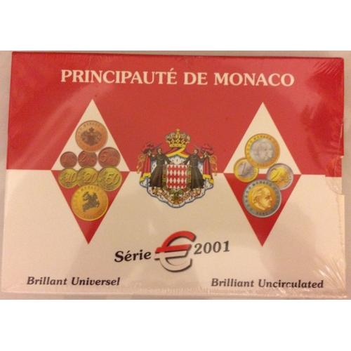 Coffret Euro Bu Monaco 2001 Sous Blister Parfait État Jamais Ouvert