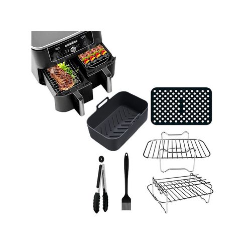 Ensemble d'accessoires de support de friteuse à Air, doublure en Silicone pour Ninja Dual AF300UK AF400UK 6 pièces
