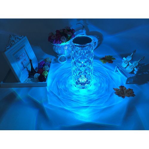 Modèle Rgb Télécommande Diamant Rose Lumière Table De Chevet Atmosphère Veilleuse