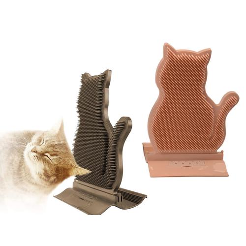 Brosse D'auto-Toilettage Pour Chat Rose Café, 2 X, Masseur De Visage Pour Animal De Compagnie, Poste De Frottement