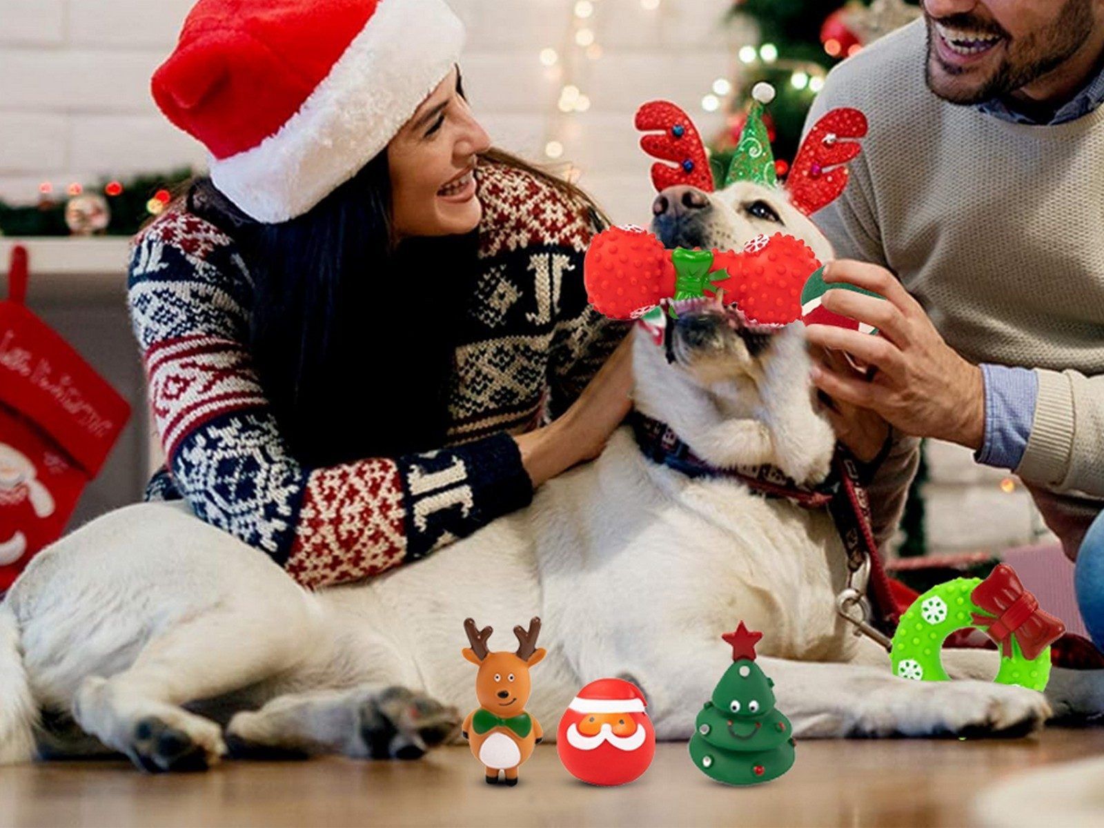Ensemble De Jouets De Nol Grinants Pour Chien, Jouet  Mc... - 3