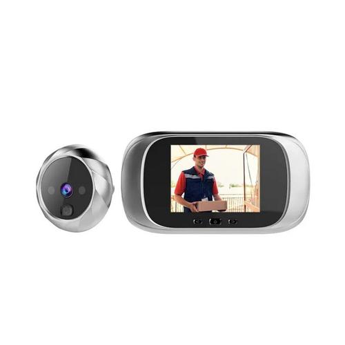 Judas de porte numérique sans fil LCD visionneuse de porte caméra de sécurité à domicile - argent