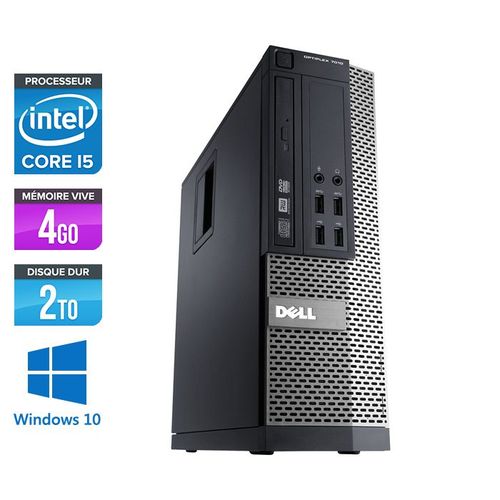 Dell Optiplex 790 SFF - Intel Core i5-2400 / 3.10 GHz - RAM 4 Go - HDD 2 To - DVD - GigaBit Ethernet - Windows 10 Professionnel
