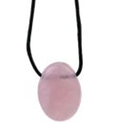 Pendentif Pierre Ovale Percée - Quartz Rose