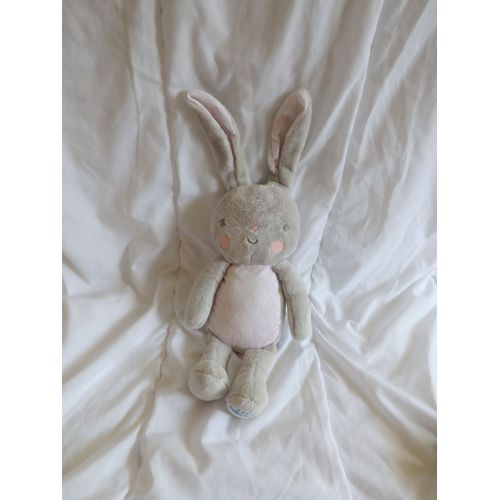 Doudou Lapin Gris Rose Klorane