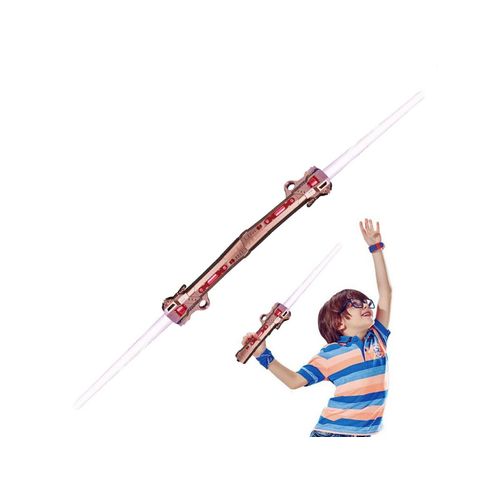Épée Laser Rétractable À Lumière Led, 2 Pièces, Sabre Lumineux Avec Son Fx, Or Rose