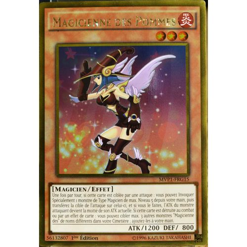 Carte Yu-Gi-Oh Mvp1-Frg15 Magicienne Des Pommes Gold Rare Neuf Fr