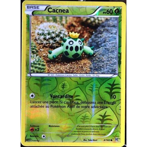 Carte Pokémon 4/162 Cacnea 60 Pv - Reverse Xy08 - Impulsion Turbo Neuf Fr