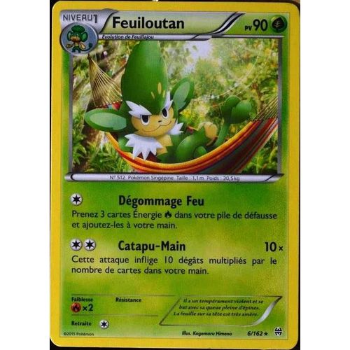 Carte Pokémon 6/162 Feuiloutan Xy08 - Impulsion Turbo Neuf Fr