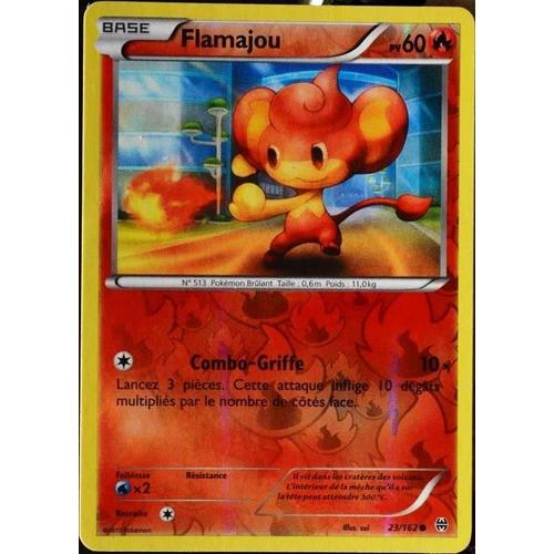 Carte Pokémon 23/162 Flamajou 60 Pv - Reverse Xy08 - Impulsion Turbo Neuf Fr