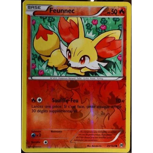 Carte Pokémon 25/162 Feunnec 50 Pv - Reverse Xy - Impulsion Turbo Neuf Fr