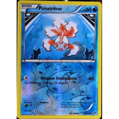 Carte Pokémon 27/162 Poissirène 60 Pv - Reverse Xy - Impulsion Turbo Neuf Fr