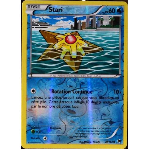 Carte Pokémon 29/162 Stari 60 Pv - Reverse Xy - Impulsion Turbo Neuf Fr