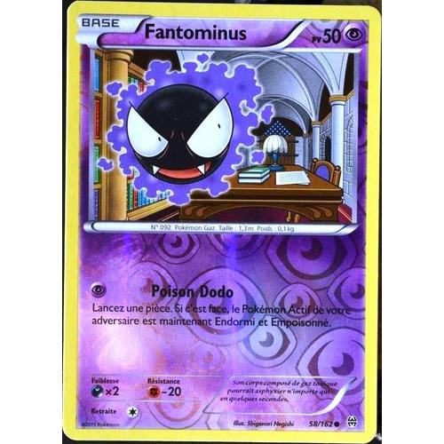 Carte Pokémon 58/162 Fantominus 50 Pv - Reverse Xy - Impulsion Turbo Neuf Fr