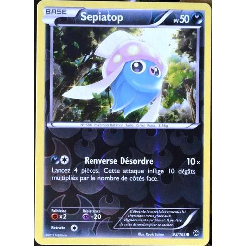 Carte Pokémon 93/162 Sepiatop 50 Pv - Reverse Xy08 - Impulsion Turbo Neuf Fr