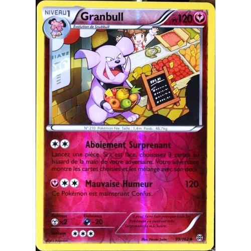 Carte Pokémon 99/162 Granbull 120 Pv - Reverse Xy08 - Impulsion Turbo Neuf Fr