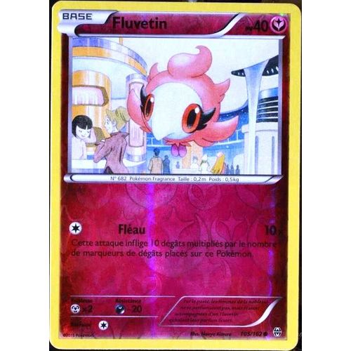 Carte Pokémon 105/162 Fluvetin 40 Pv - Reverse Xy08 - Impulsion Turbo Neuf Fr