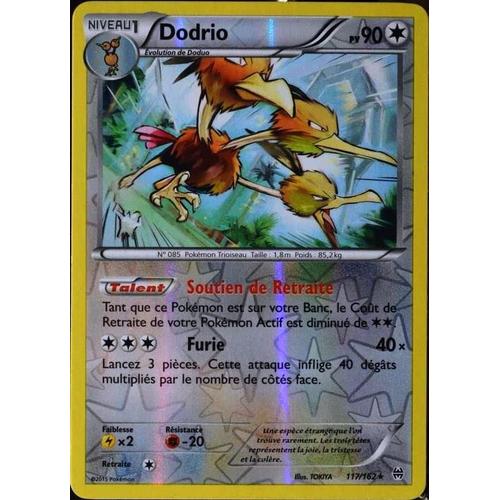 Carte Pokémon 117/162 Dodrio 90 Pv - Reverse Xy08 - Impulsion Turbo Neuf Fr