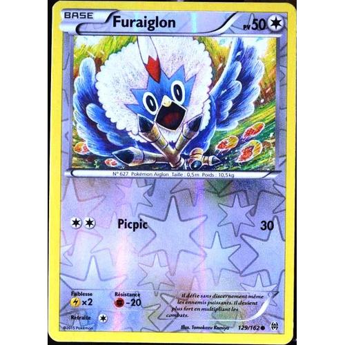 Carte Pokémon 129/162 Furaiglon 50 Pv - Reverse Xy08 - Impulsion Turbo Neuf Fr