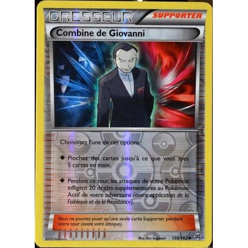 Carte Pokémon 138/162 Combine De Giovanni Reverse Xy - Impulsion Turbo Neuf Fr