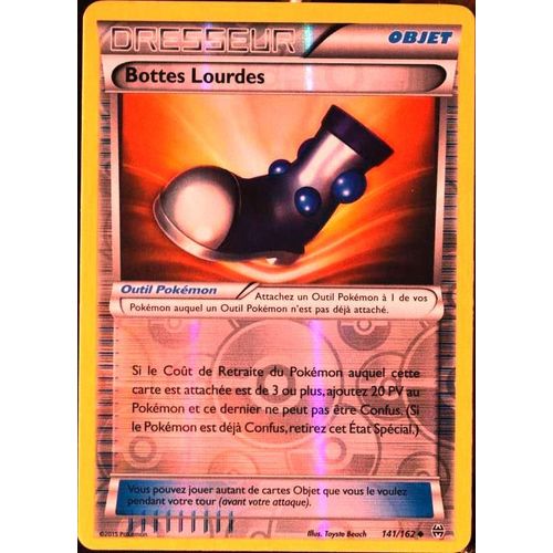 Carte Pokémon 141/162 Bottes Lourdes Reverse Xy08 - Impulsion Turbo Neuf Fr
