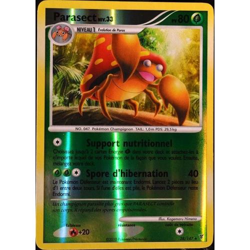 Carte Pokémon 38/147 Parasect 80 Pv - Reverse Platine Vs Neuf Fr