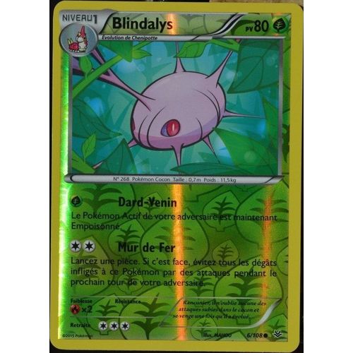 Carte Pokémon 6/108 Blindalys 80 Pv - Reverse Xy06 Ciel Rugissant Neuf Fr