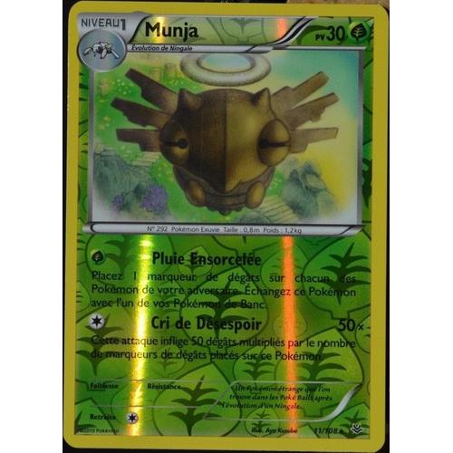 Carte Pokémon 11/108 Munja 30 Pv - Rare Reverse Xy06 Ciel Rugissant Neuf Fr