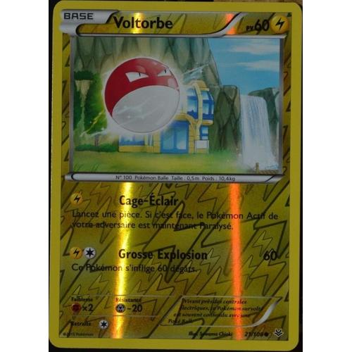 Carte Pokémon 21/108 Voltorbe 60 Pv - Reverse Xy06 Ciel Rugissant Neuf Fr