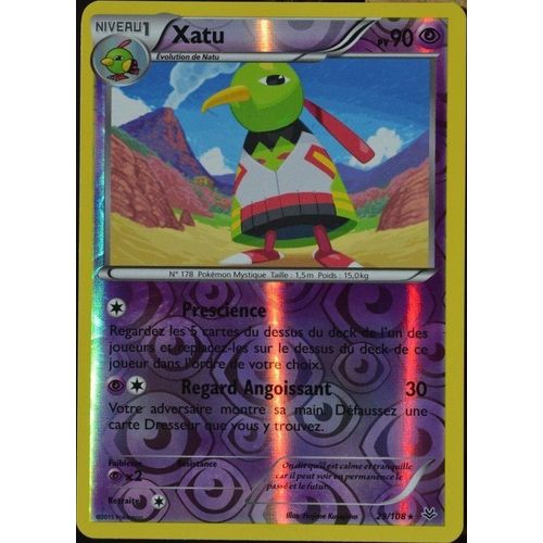 Carte Pokémon 29/108 Xatu 90 Pv - Rare Reverse Xy06 Ciel Rugissant Neuf Fr